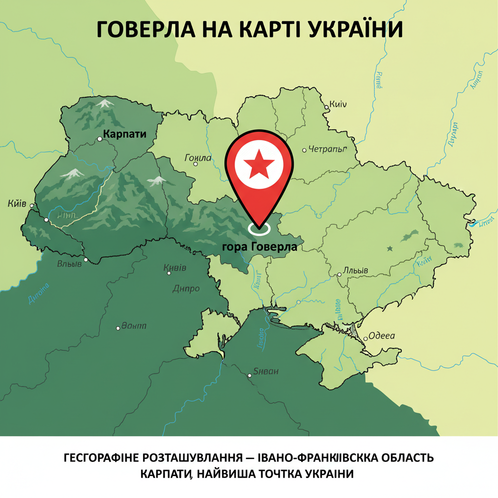 Де розташована Говерла на карті України